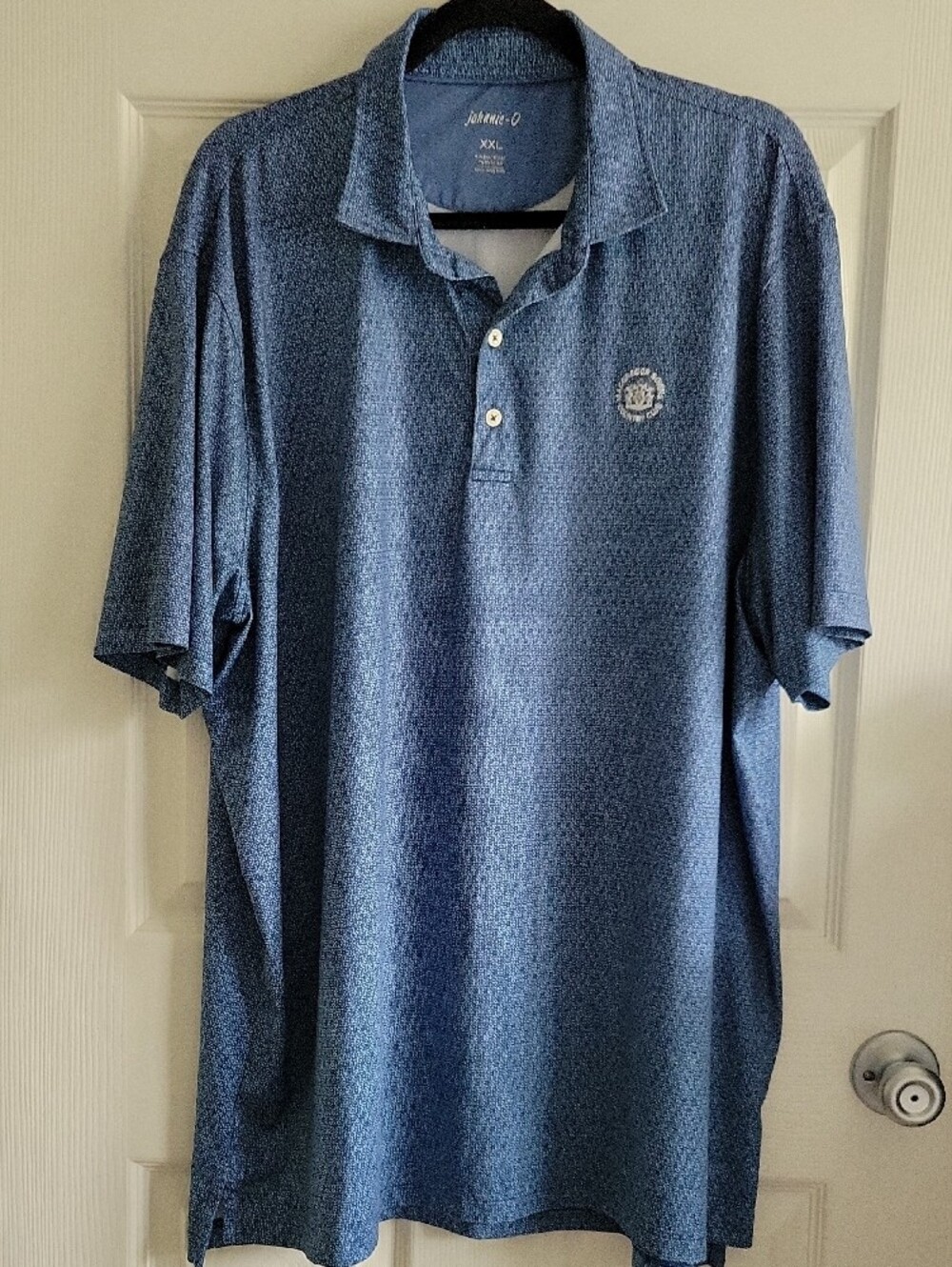 Johnnie-O Golf Polo Shirt XXL Speckle Blue MacGregor Downs Like New